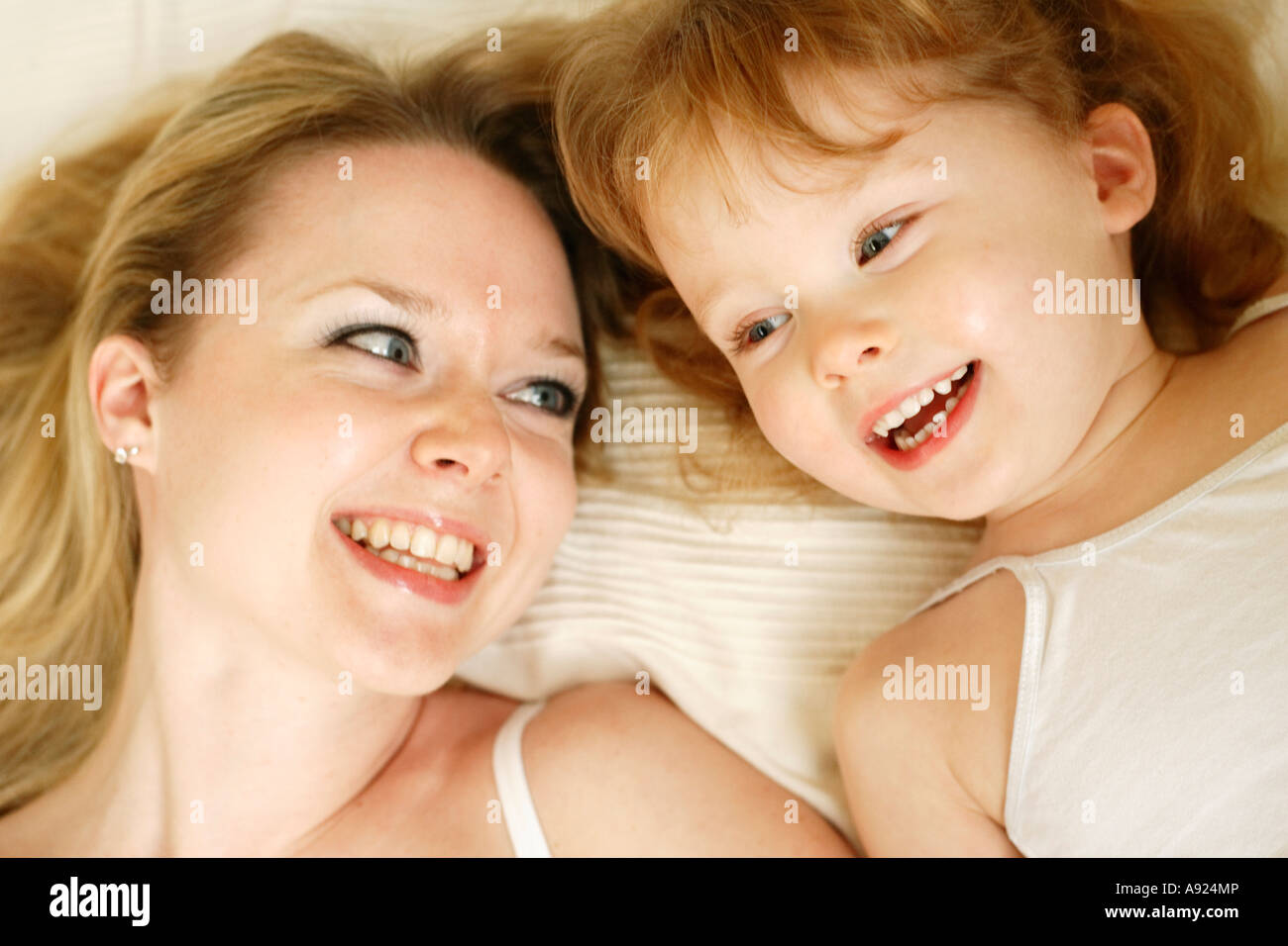 Portrait of mother and daughter Stock Photo