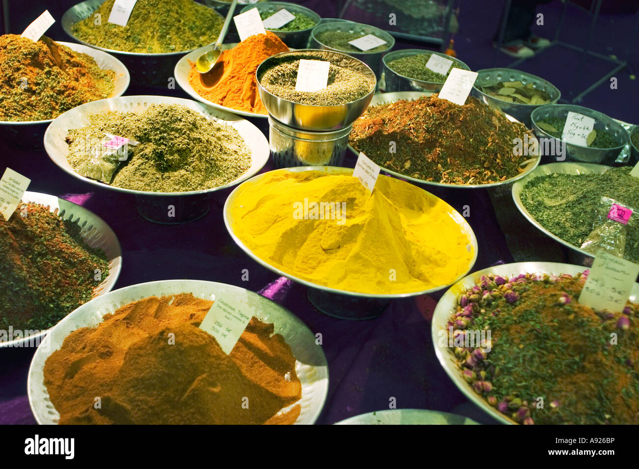 Paris France, "Mixed Herbs and Spices" on Display at the "Route des