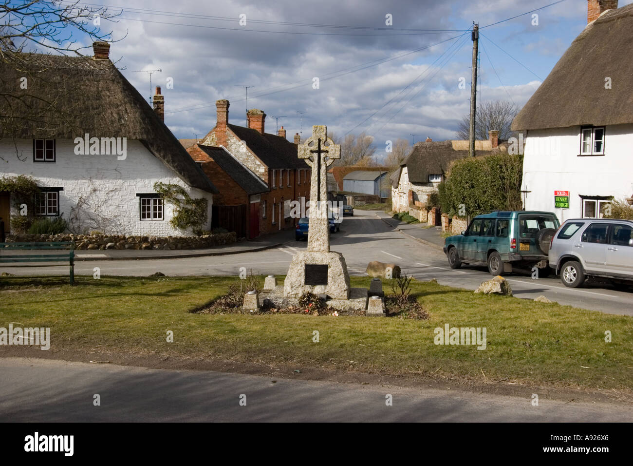 The village of Ashbury Stock Photo - Alamy