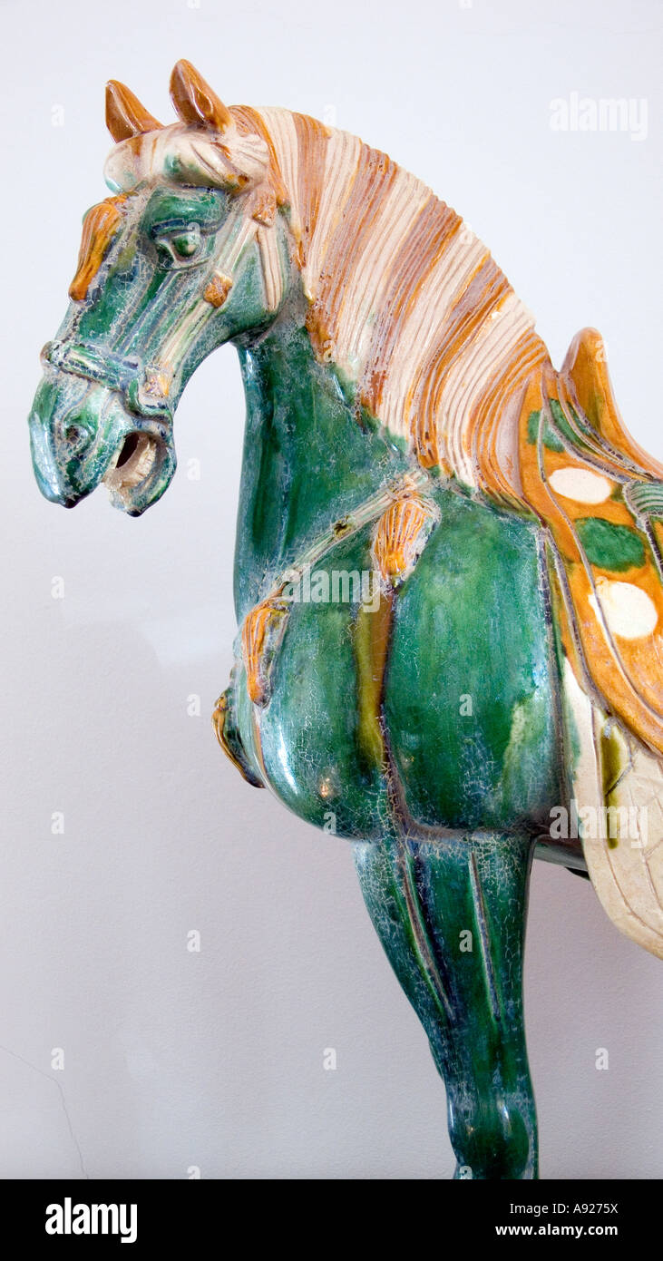 Chinese terracotta horse model Tang Dynasty Stock Photo Alamy