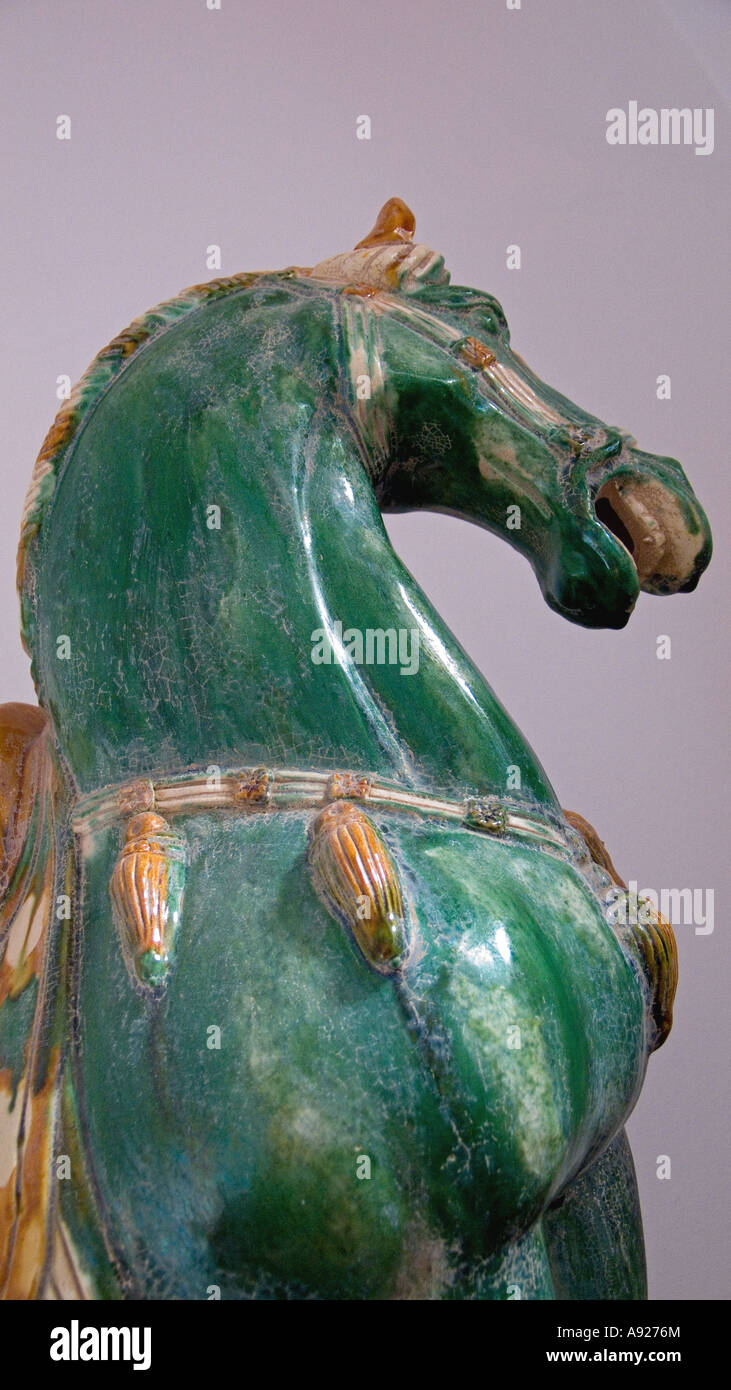 Chinese terracotta horse model Tang Dynasty Stock Photo Alamy
