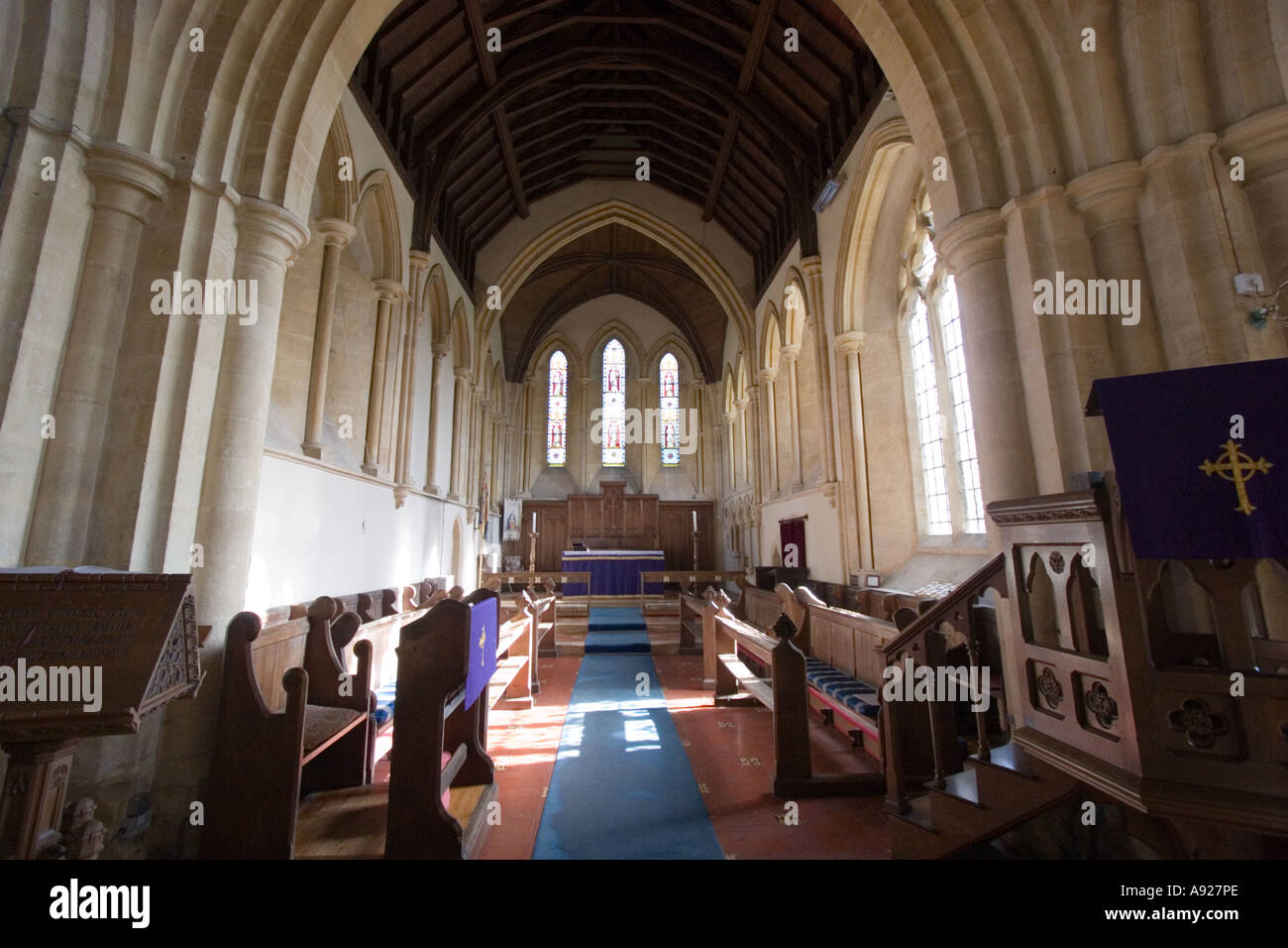 Interior of Uffington church in Oxfordshire Stock Photo Alamy