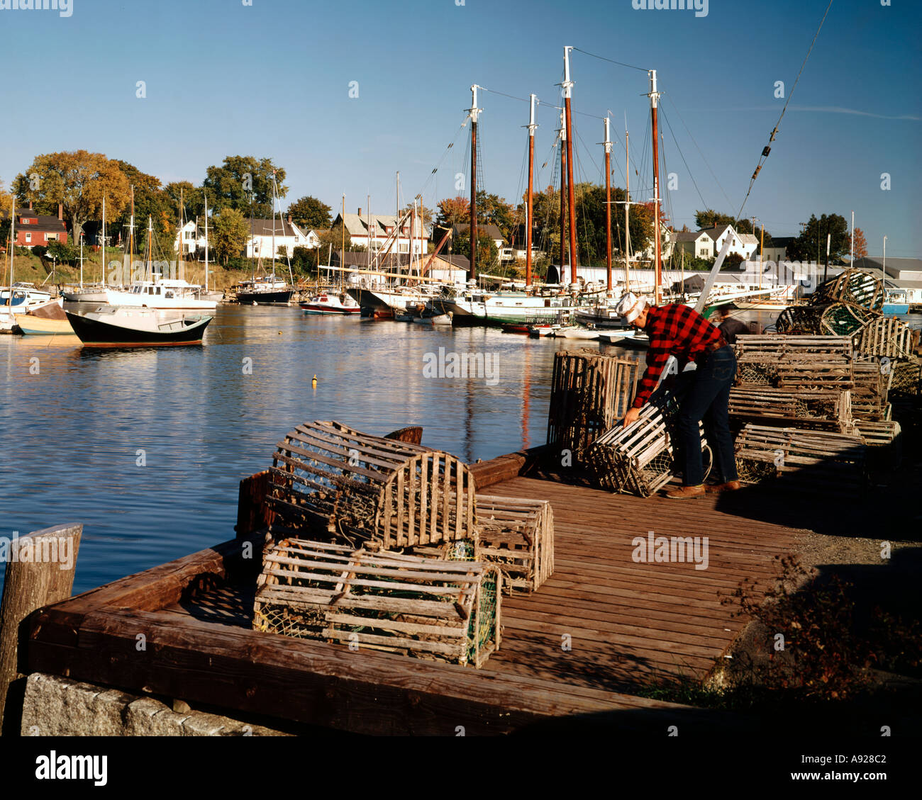 Camden Maine lobster fishing port and home to two masted schooner