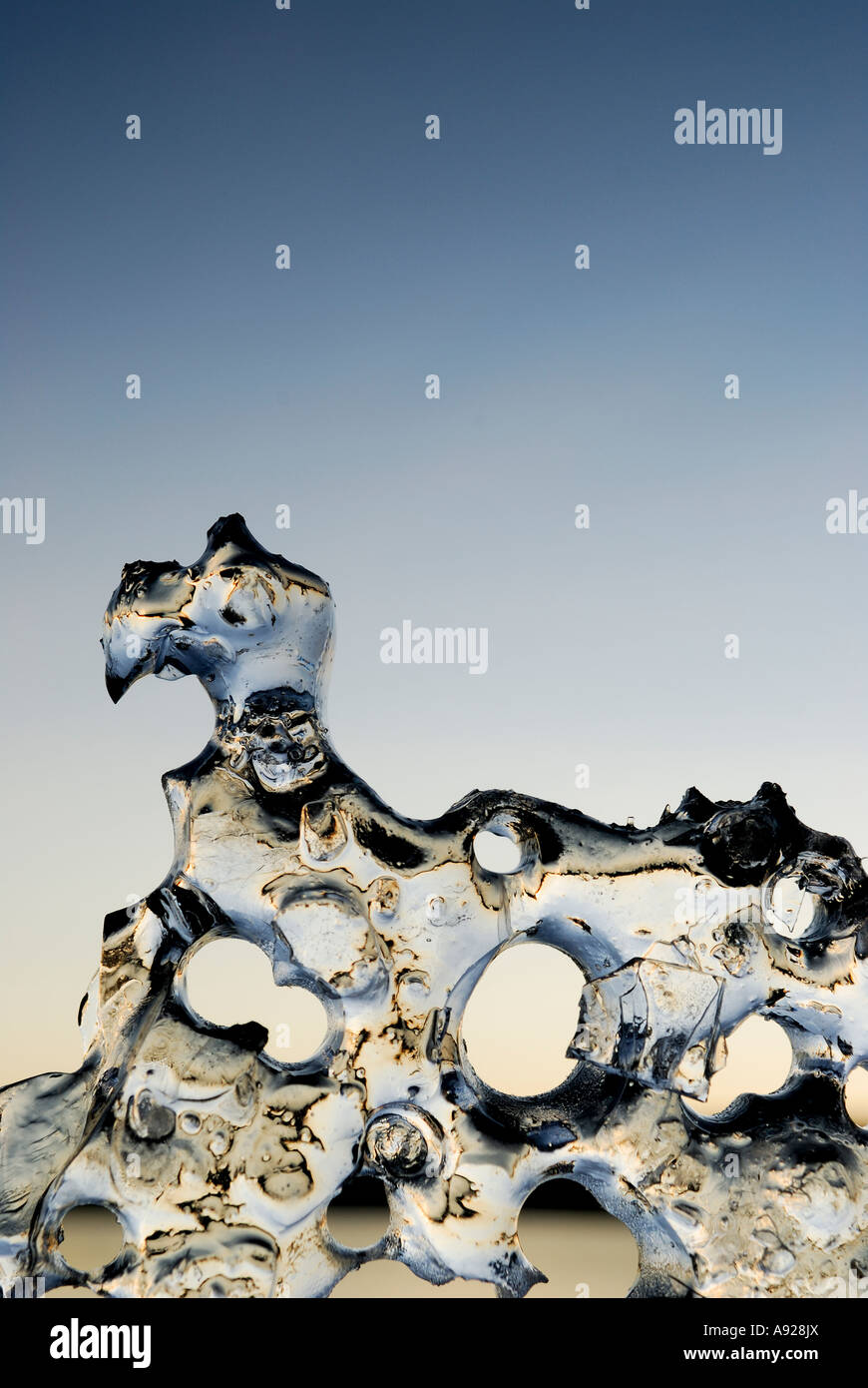Ice formation against blue sky Stock Photo - Alamy