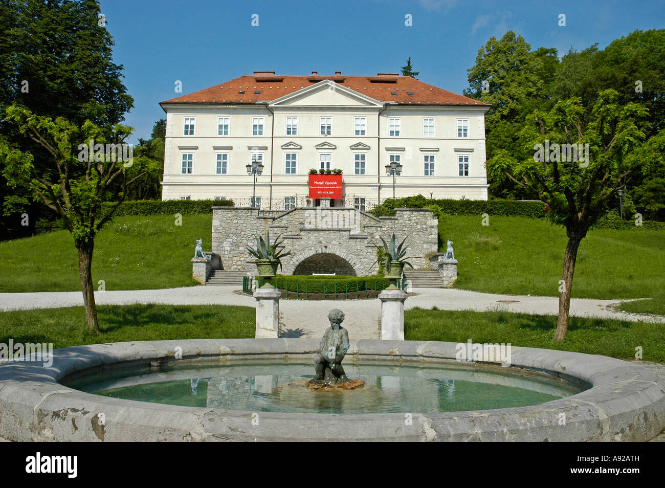 Tivoli castle, international graphic art centre, Ljubljana, Slovenia Stock Photo