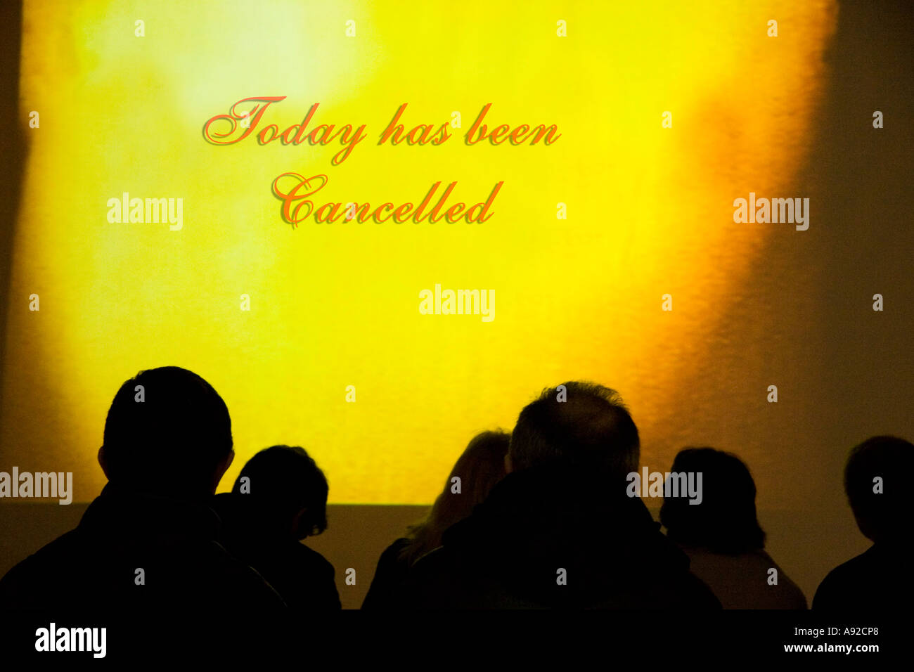 Audience watching a projection screen Stock Photo