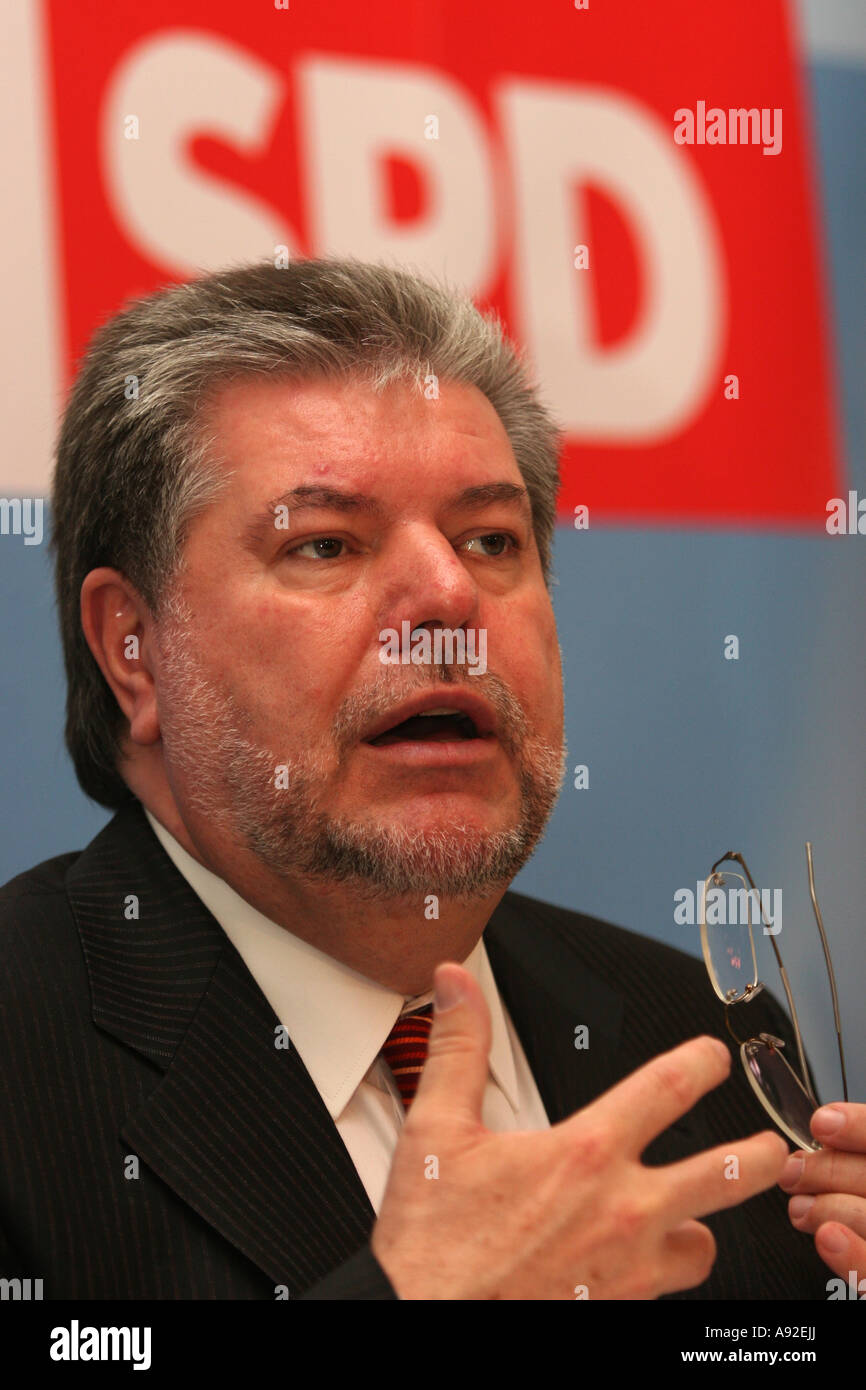 Chairman of the social democratic party in germany and prime minister of Rhineland-Palatinate Kurt Beck Stock Photo