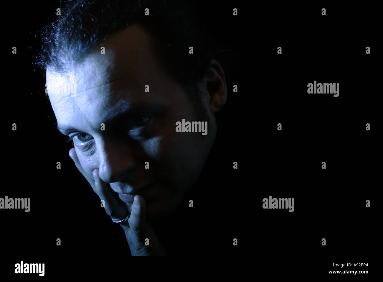 Sad pensive portrait thoughful hi-res stock photography and images - Alamy