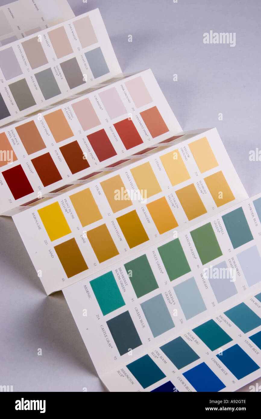 Paint colour chart Stock Photo - Alamy