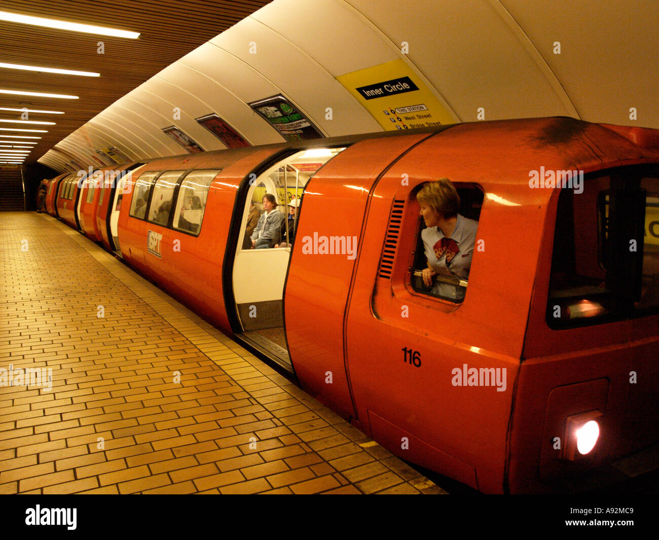 The Glasgow Underground Stock Photo Alamy