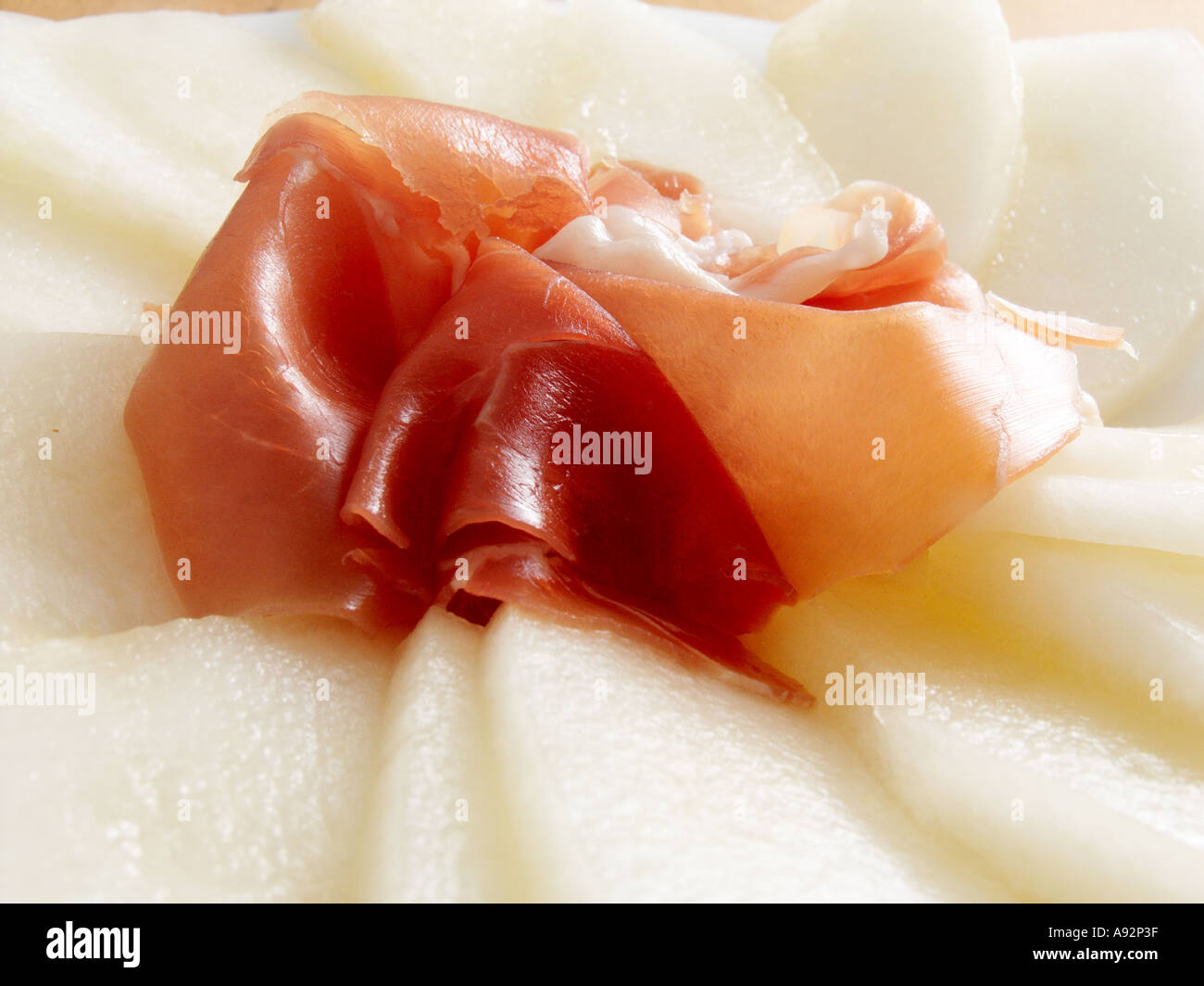 Melon and Parma Ham Stock Photo Alamy
