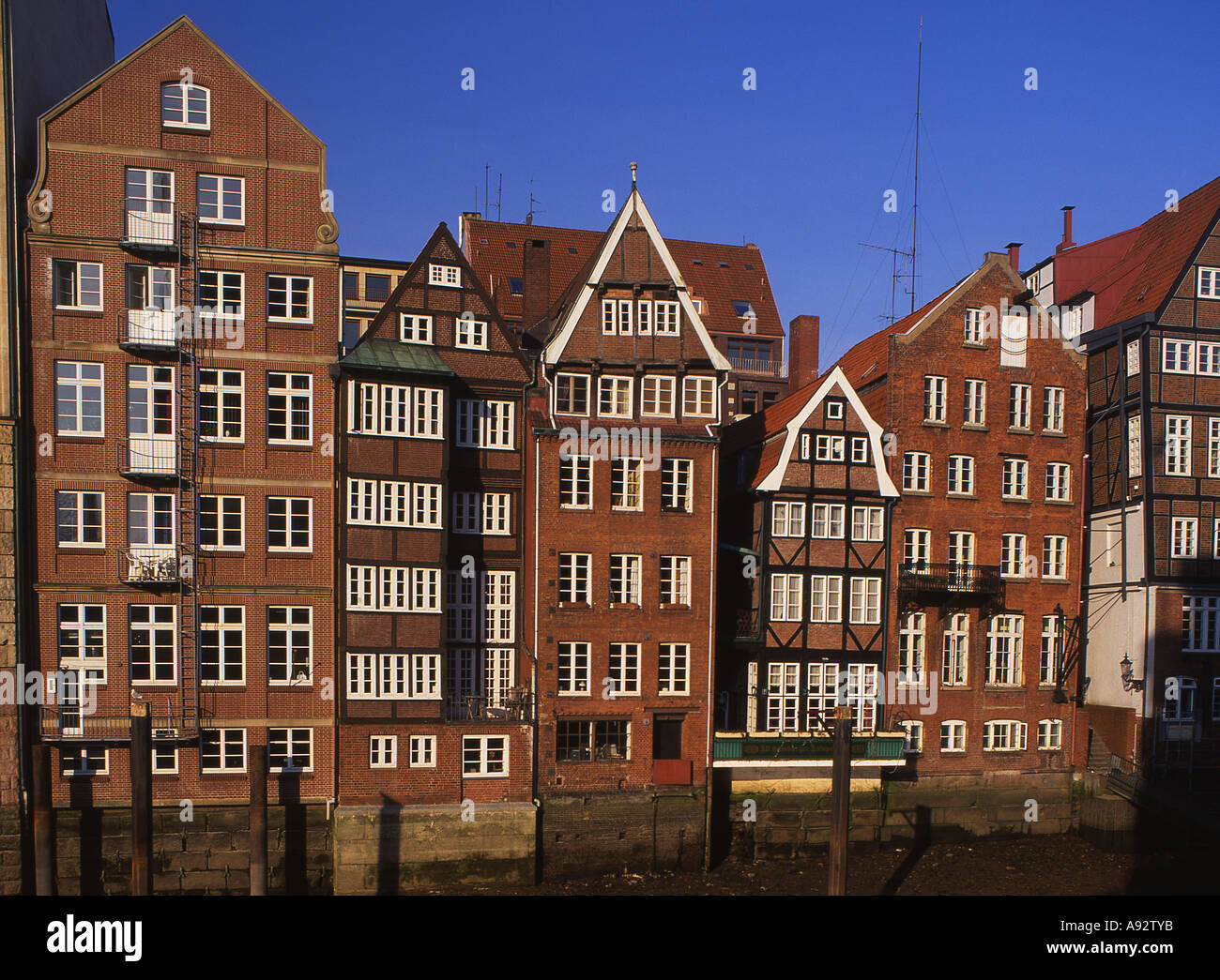 Old houses on Deichstrasse Hamburg Germany Stock Photo Alamy