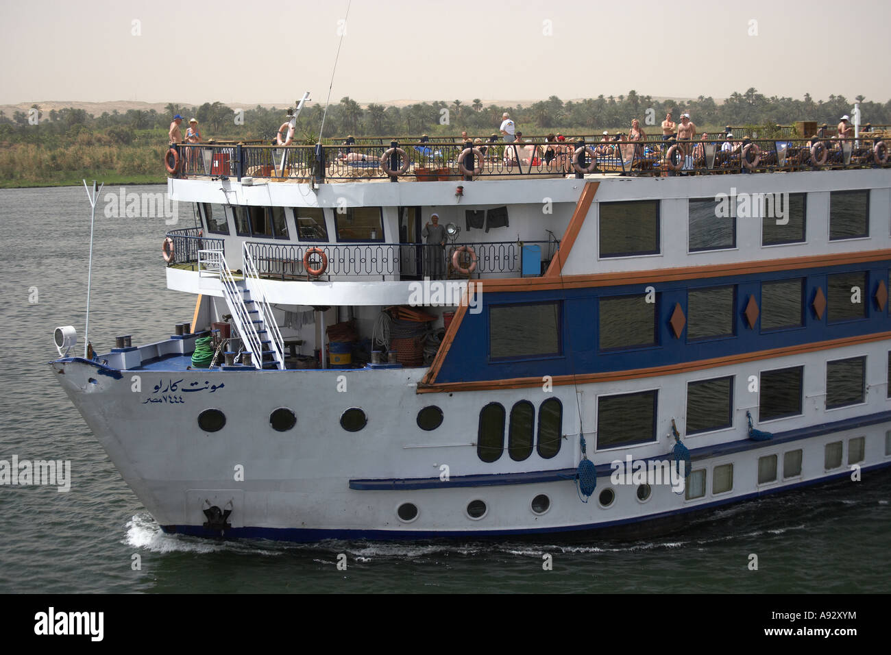 Cruise ship on Nile River Egypt Stock Photo - Alamy