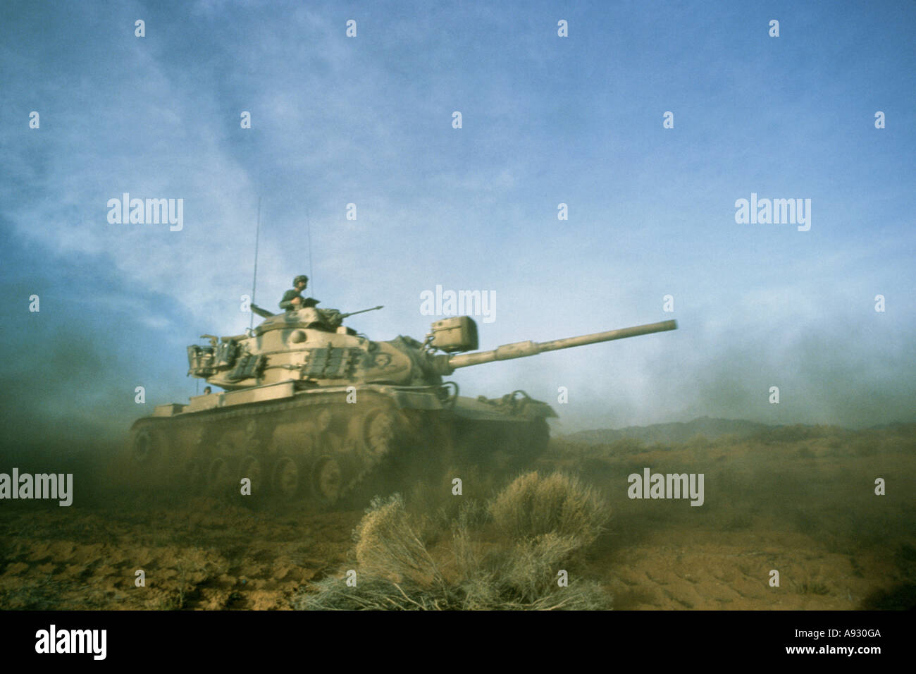 M-60 Battle Tank  Combat Training Exercise  January, 1977 Stock Photo