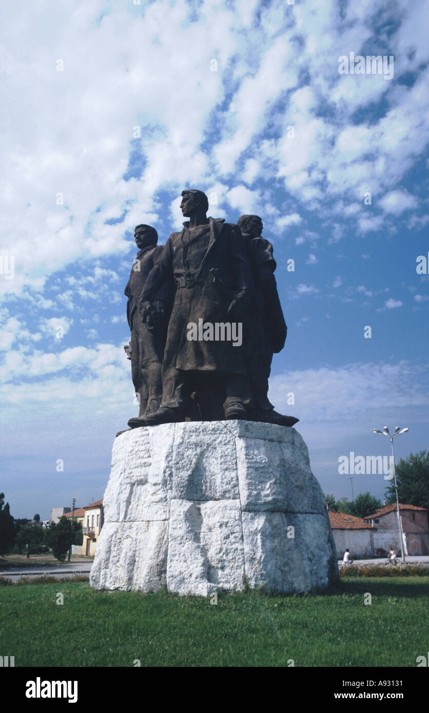 Albania Shkoder memorial of partisans Stock Photo