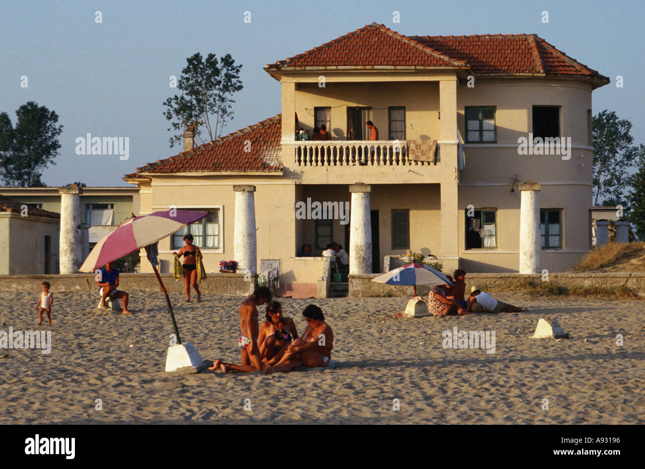 Albania Vacation house holiday house at the beach of Durres Stock Albania Vacation house holiday house at the beach of Durres Stock