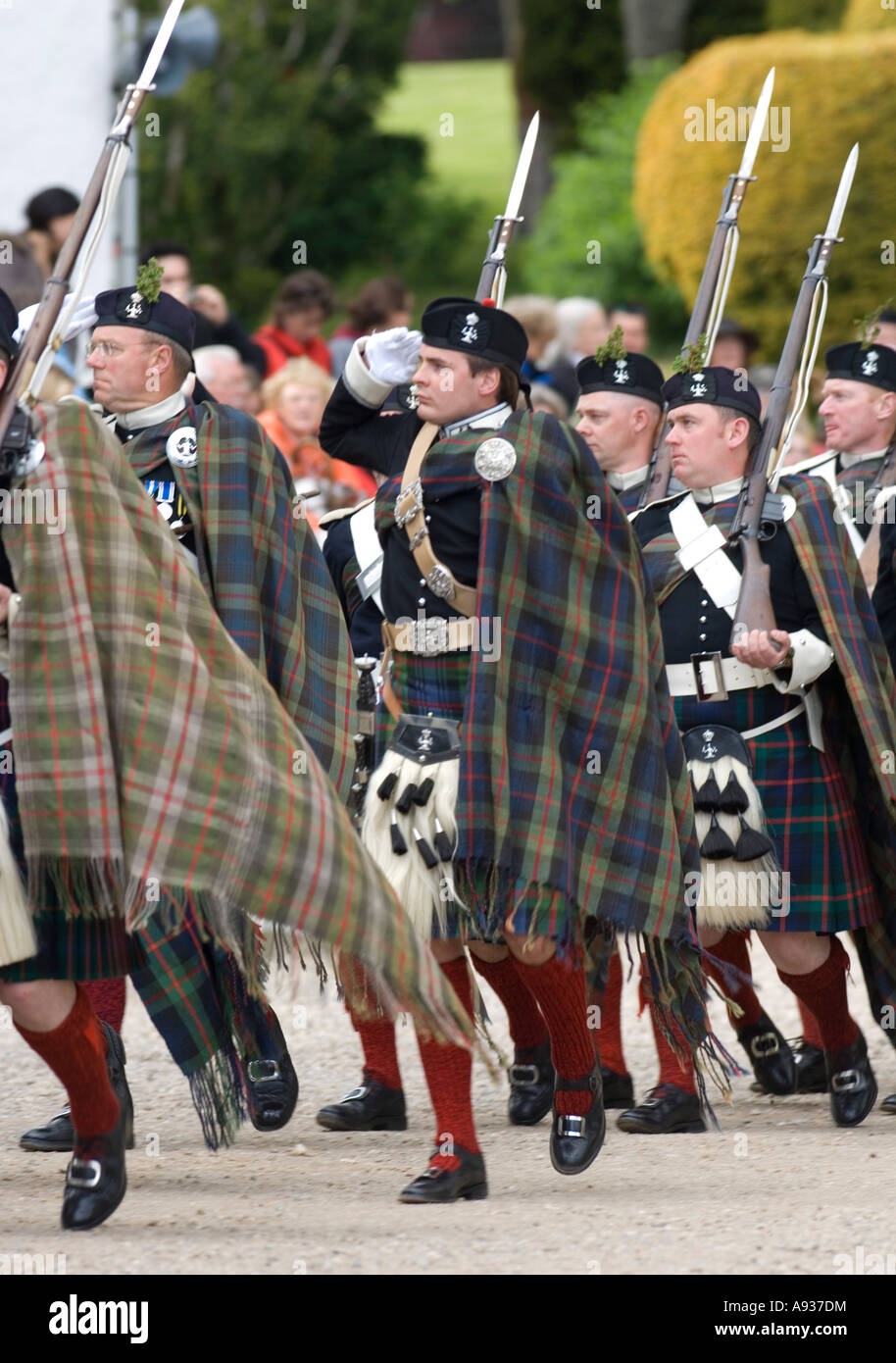 Atholl Highlanders in parade Stock Photo