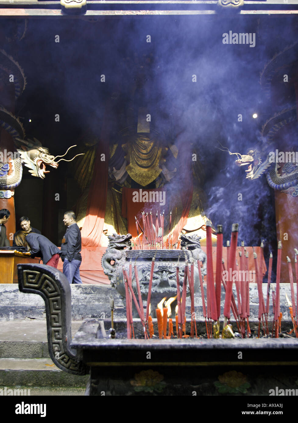 Incense sticks burning temple lama hi-res stock photography and images ...