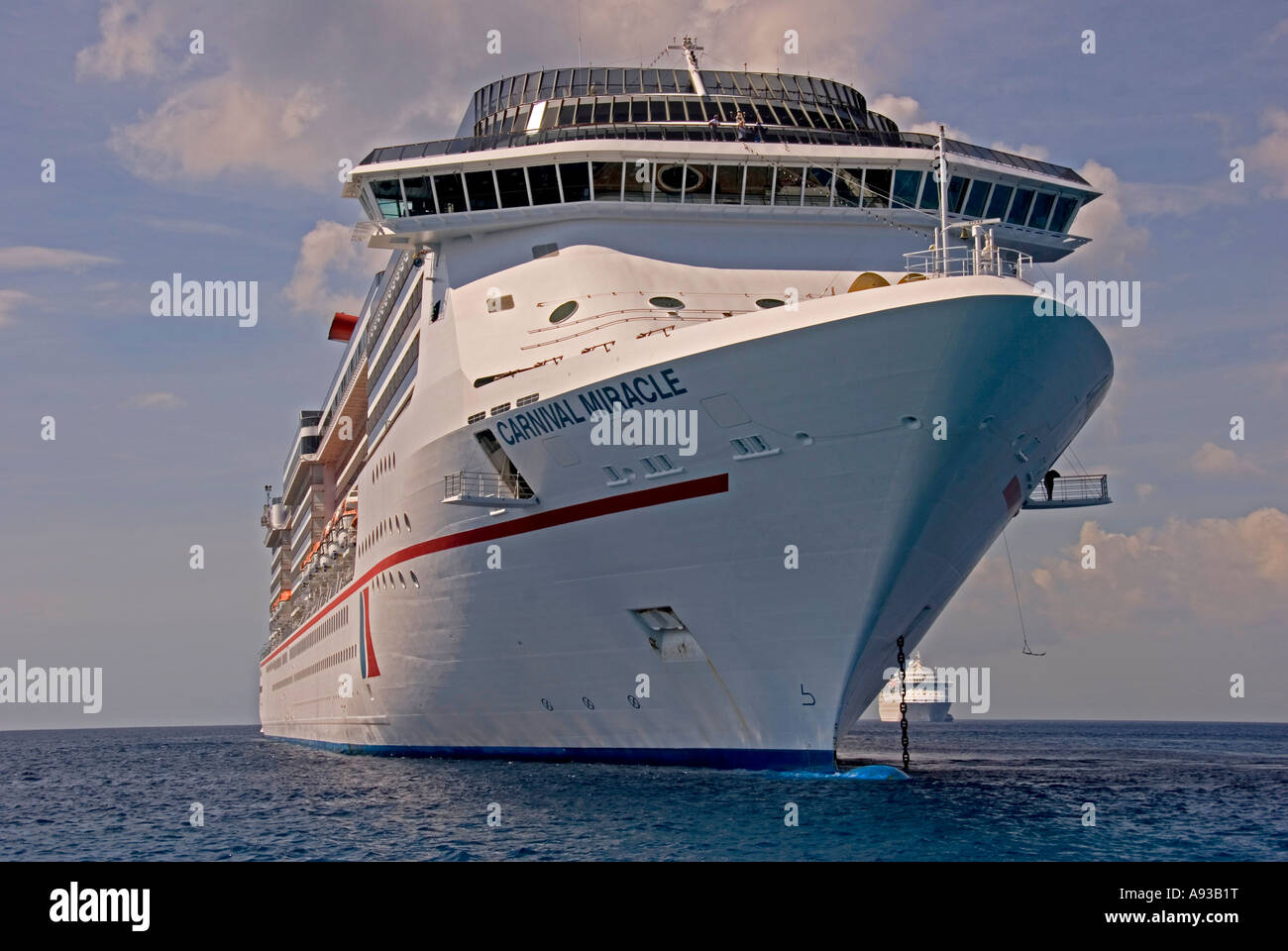 George Town Grand Cayman Carnival Miracle cruise ship Stock Photo
