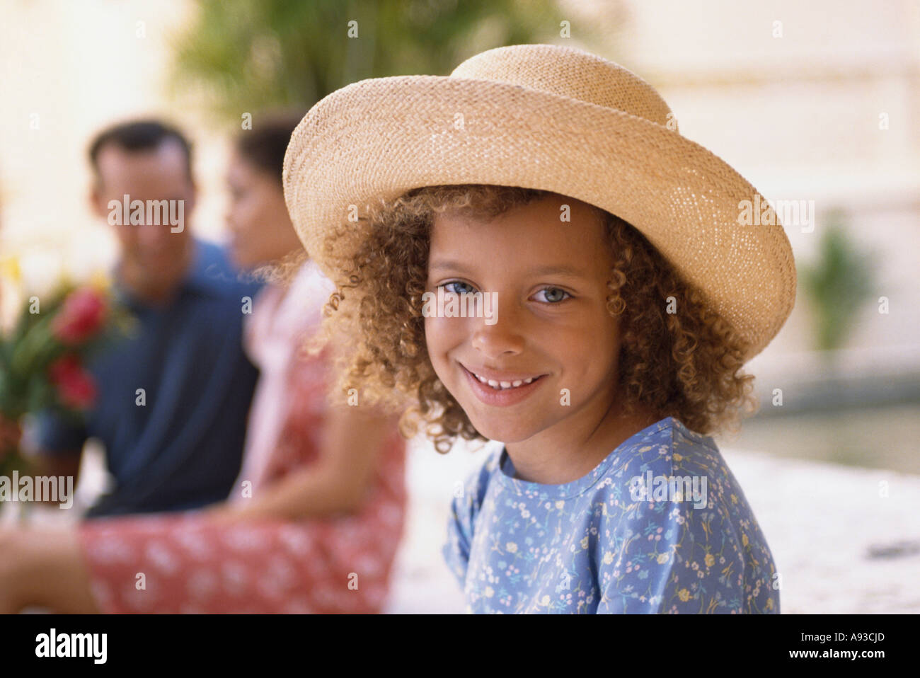 Portrait of a girl smiling Stock Photo - Alamy