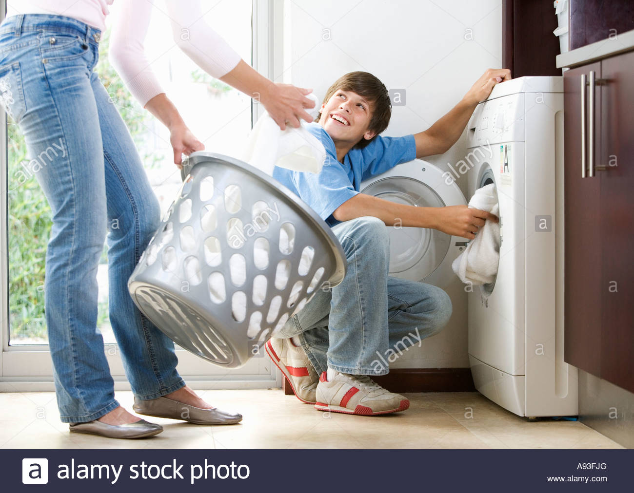 Children Washing Machine Stock Photos & Children Washing Machine Stock