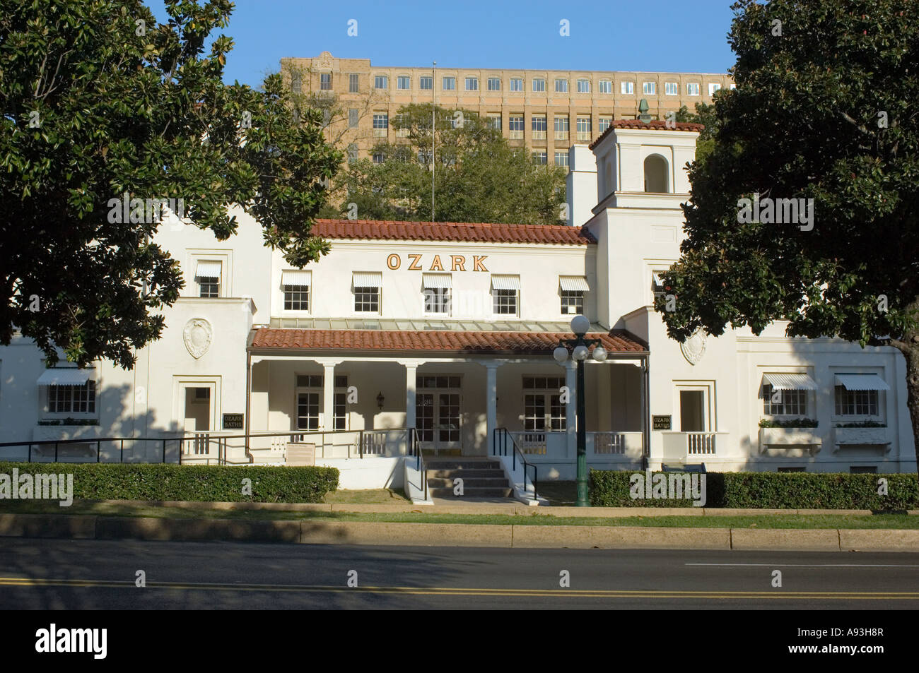 Ozark Bathhouse on Bathhouse Row in Hot Springs AR where thermal baths