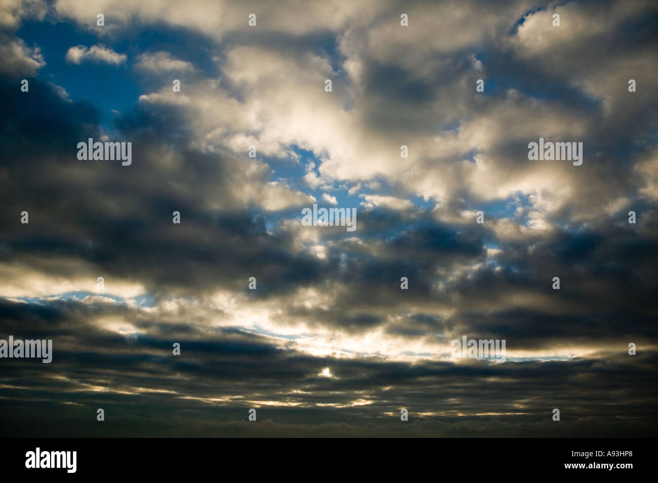 Clouds in evening sky Stock Photo