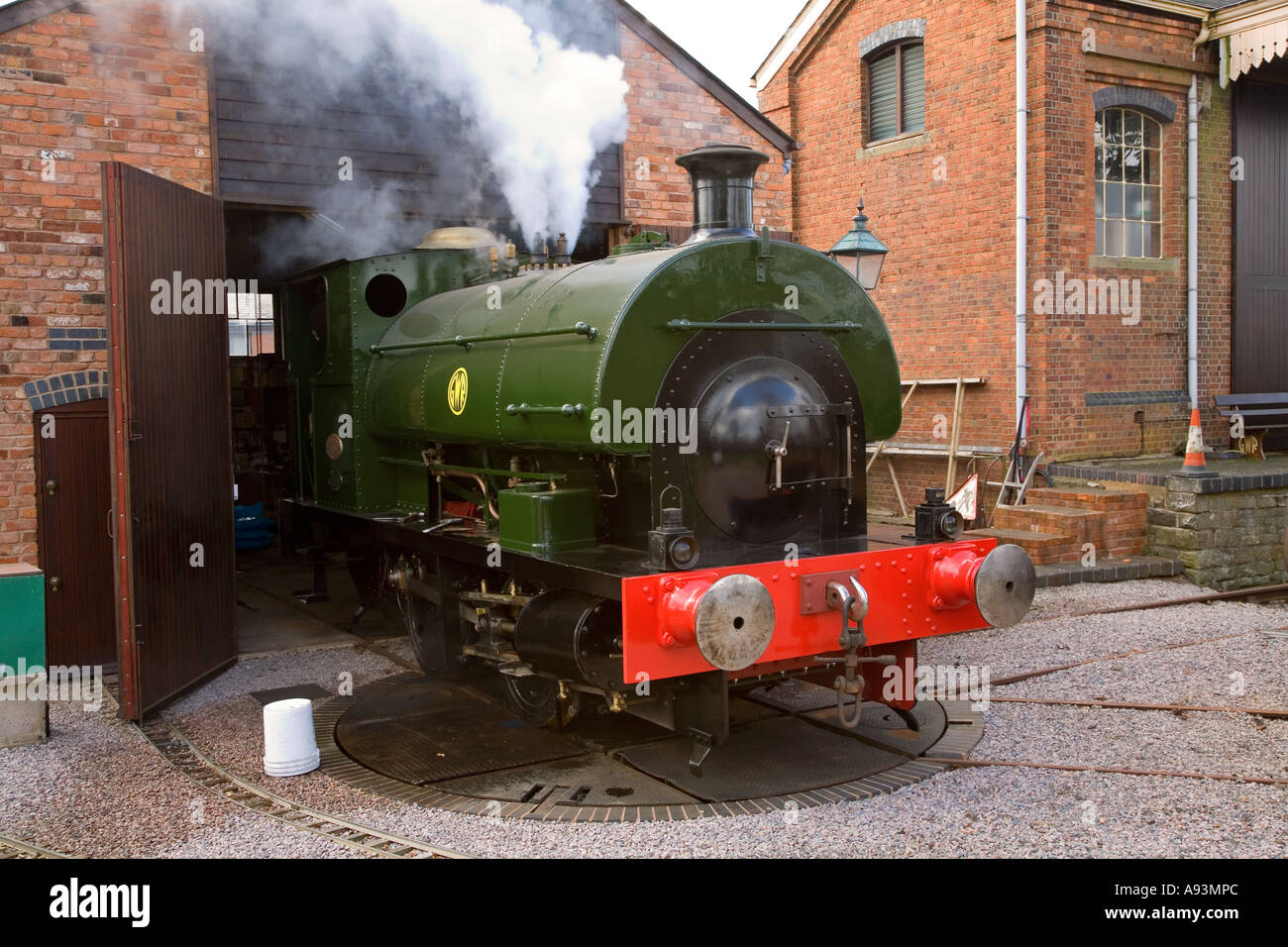 Saddle tank steam engine at GWR Museum Coleford Gloucestershire UK Stock Photo