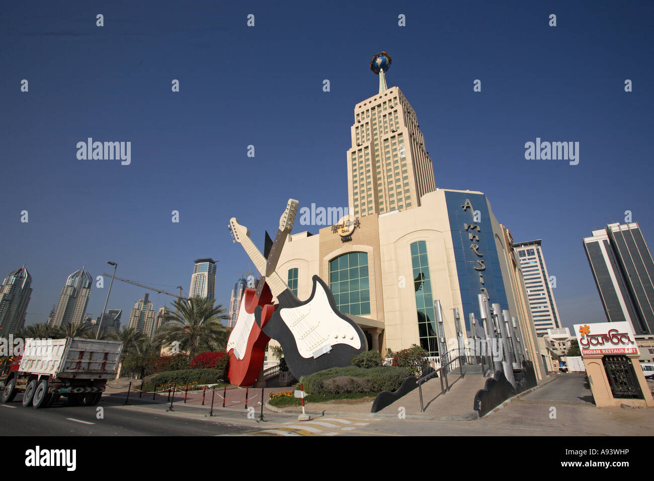 Dubai guitar 1960s uae cafe rock hires stock photography and images