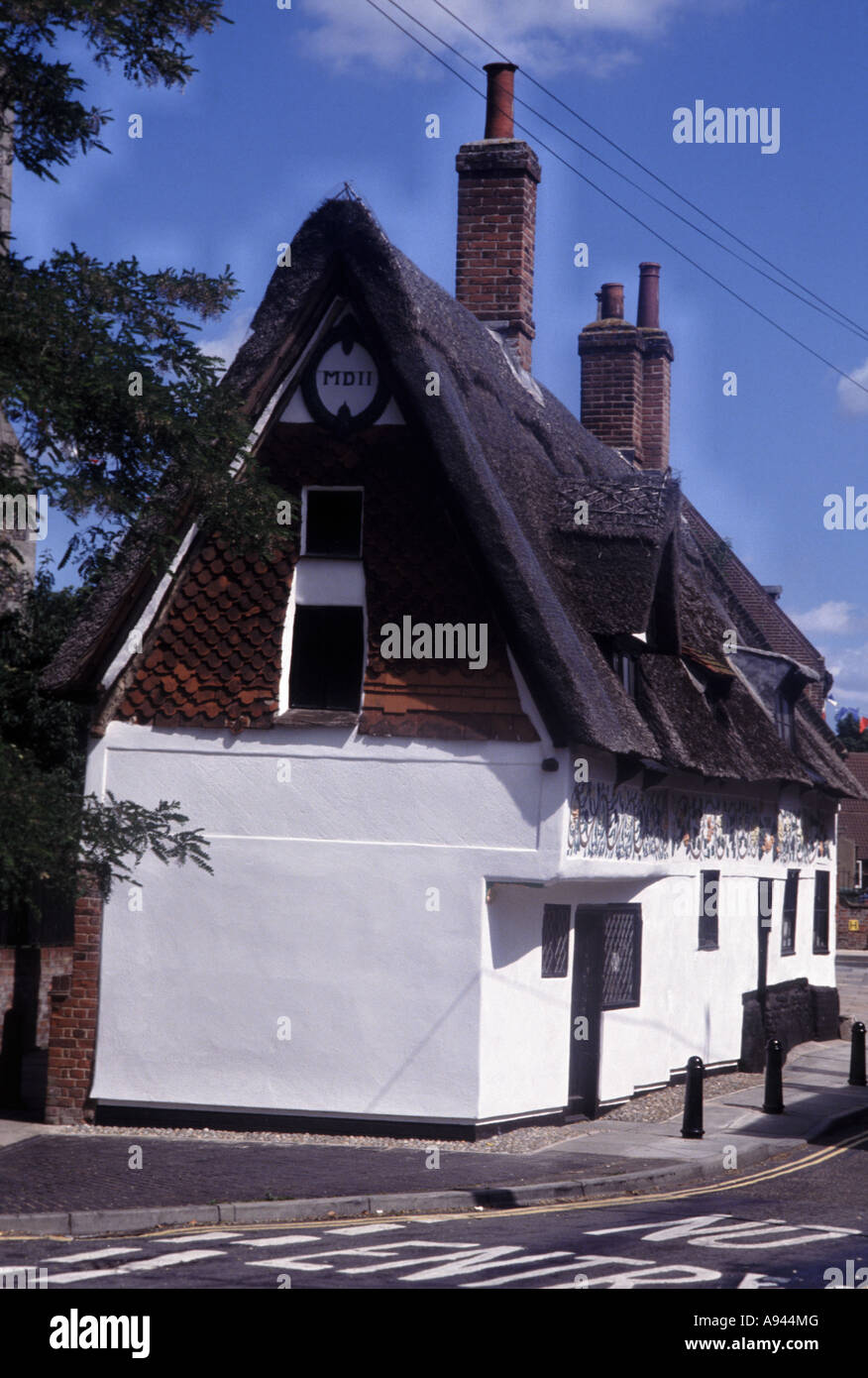 Thatched cottage East Dereham Norfolk East Anglia UK Stock Photo Alamy