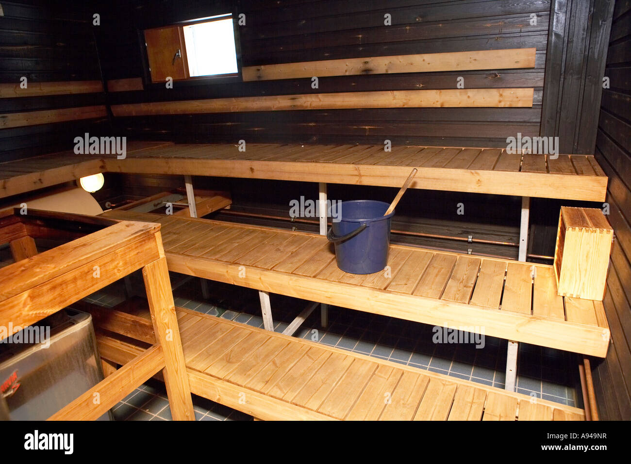 Sauna, Jeris Ski resort, Yllas, Lapland, Finland Stock Photo Alamy