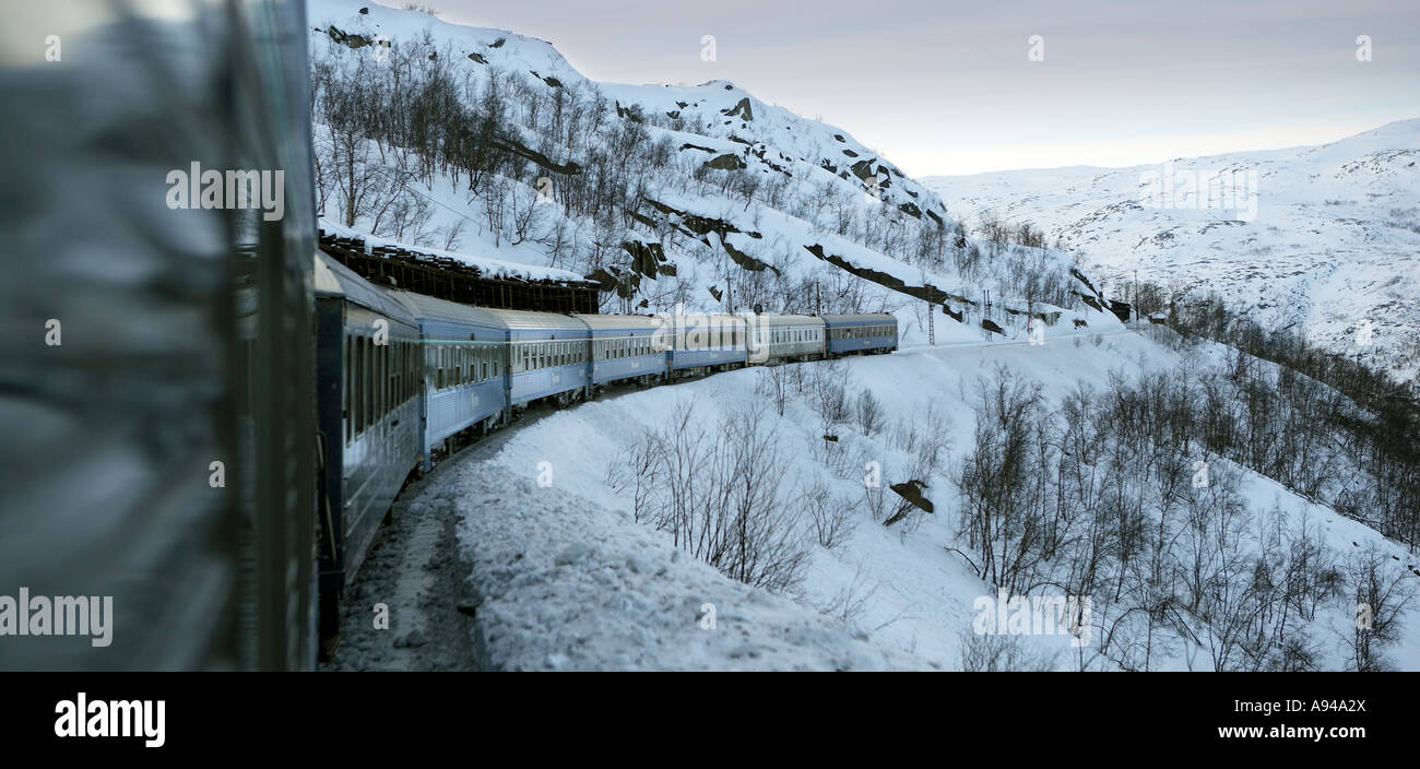 Train, Iron Line Railway, Kiruna-Narvik, Lapland, Norway Stock Photo - Alamy