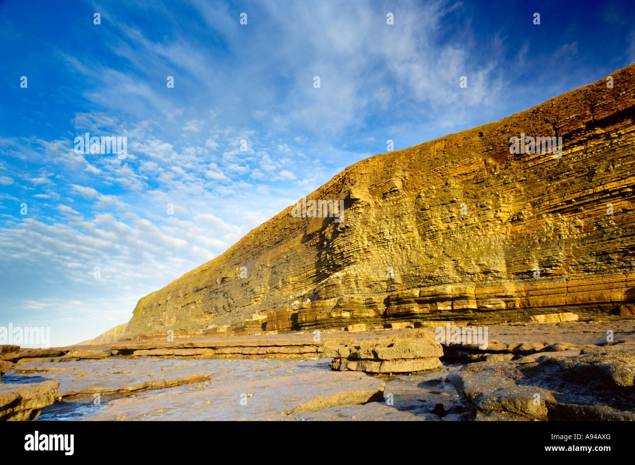 Dunraven Bay by Southerndown on the Glamorgan Heritage Coast, Wales. Stock Photo