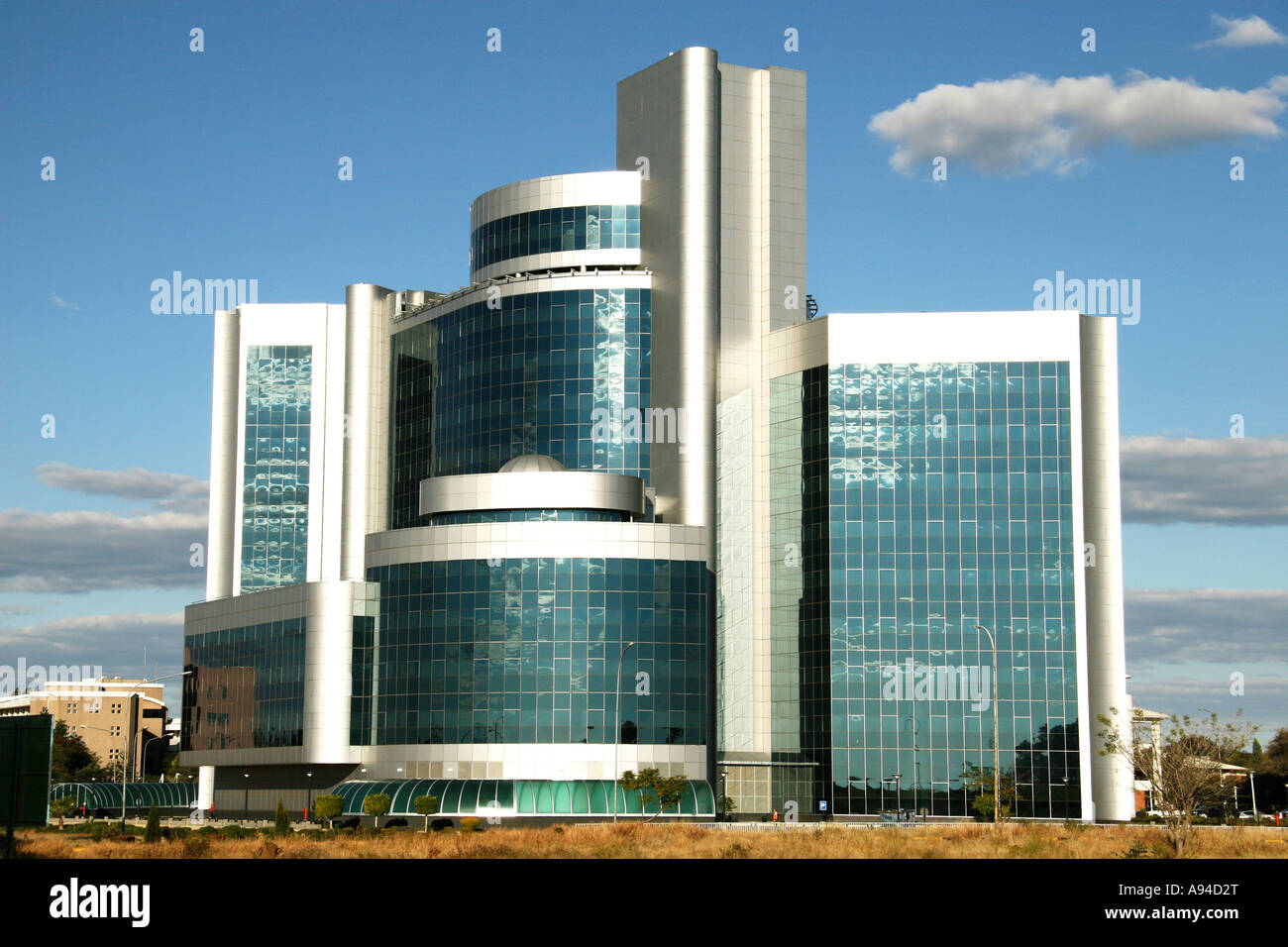 This new and impressive high rise building houses the department of taxes in Gaborone Botswana Stock Photo