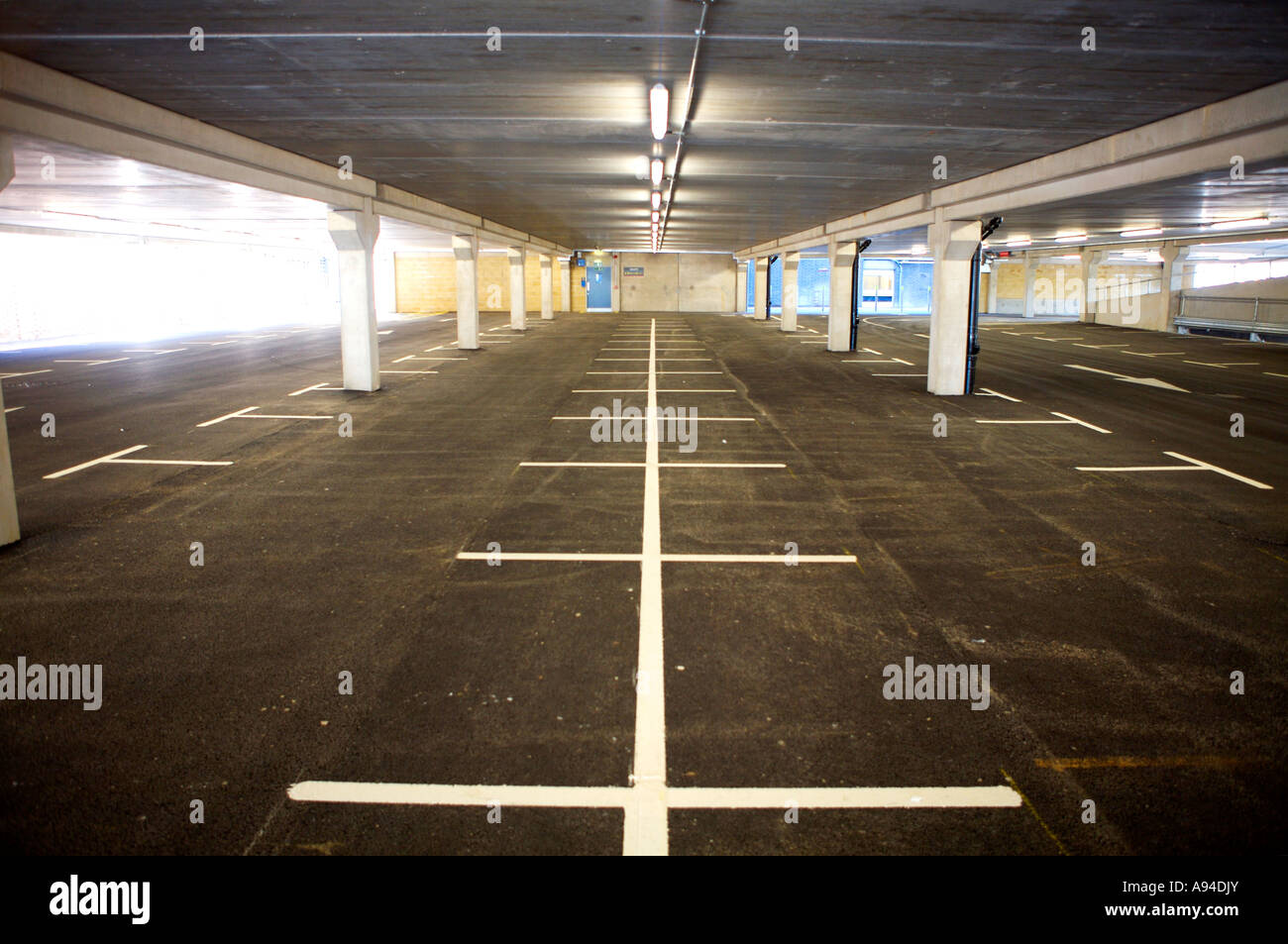 Empty Multi story car park Stock Photo