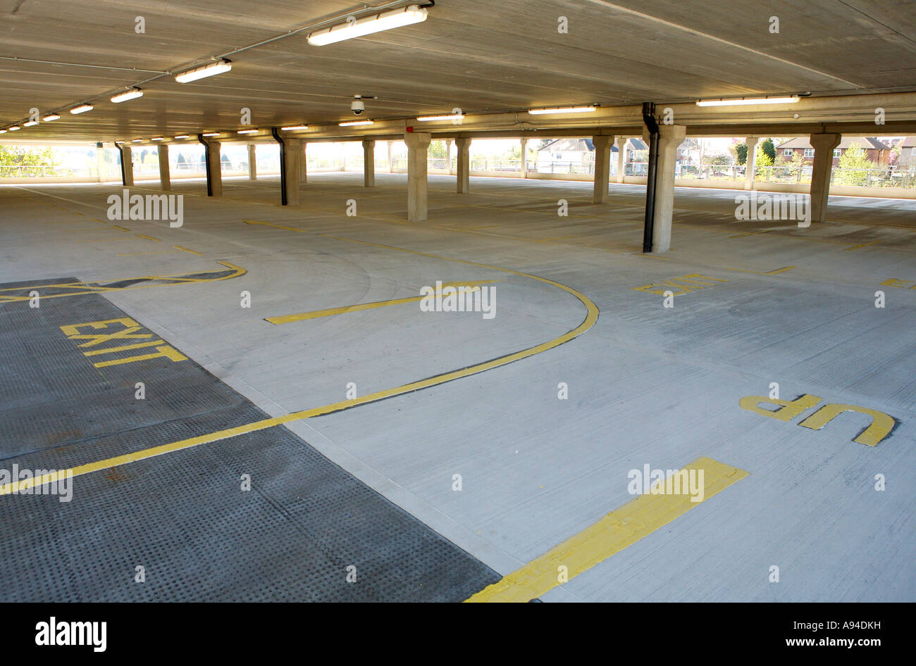Empty Multi story car park Stock Photo