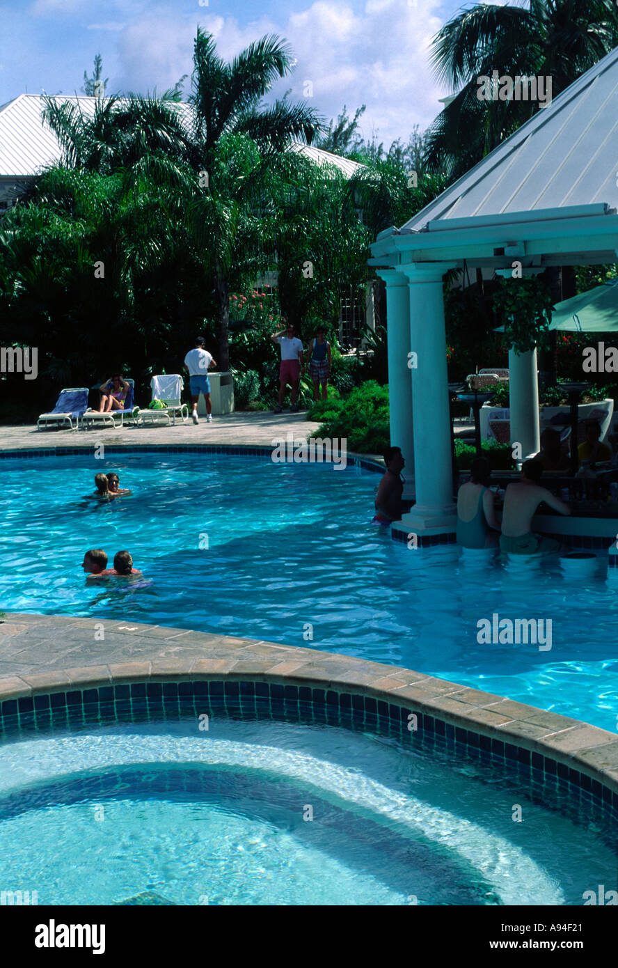 Swimming pool Hilton hotel Grand Cayman Cayman Islands Stock Photo Alamy