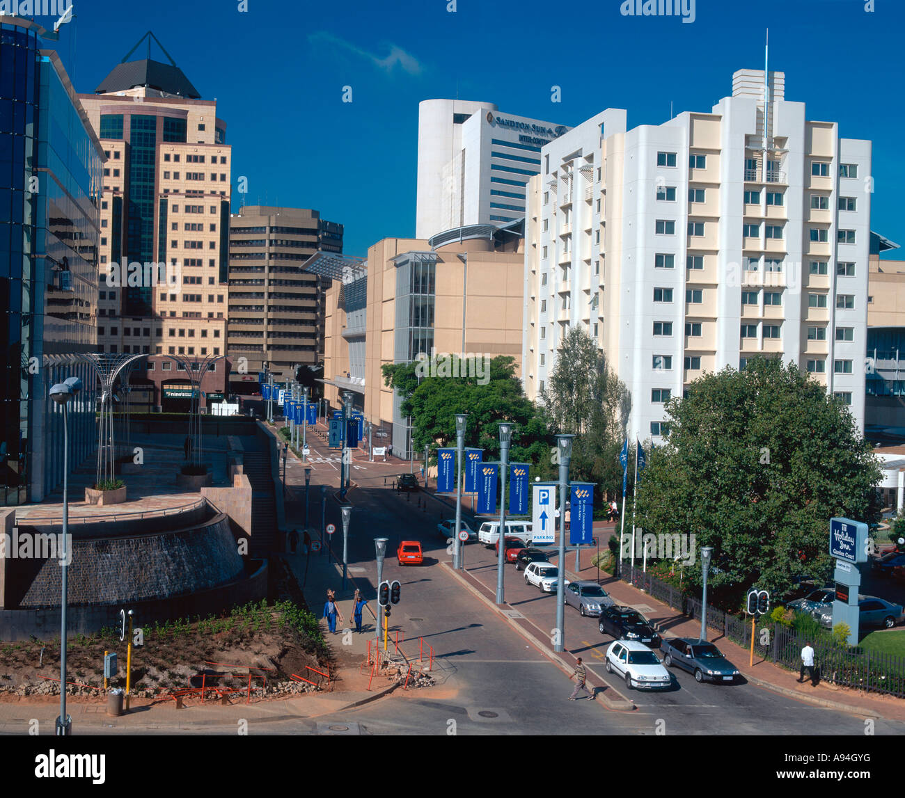 Sandton City and the entrance to the Sandton Convention Center site of