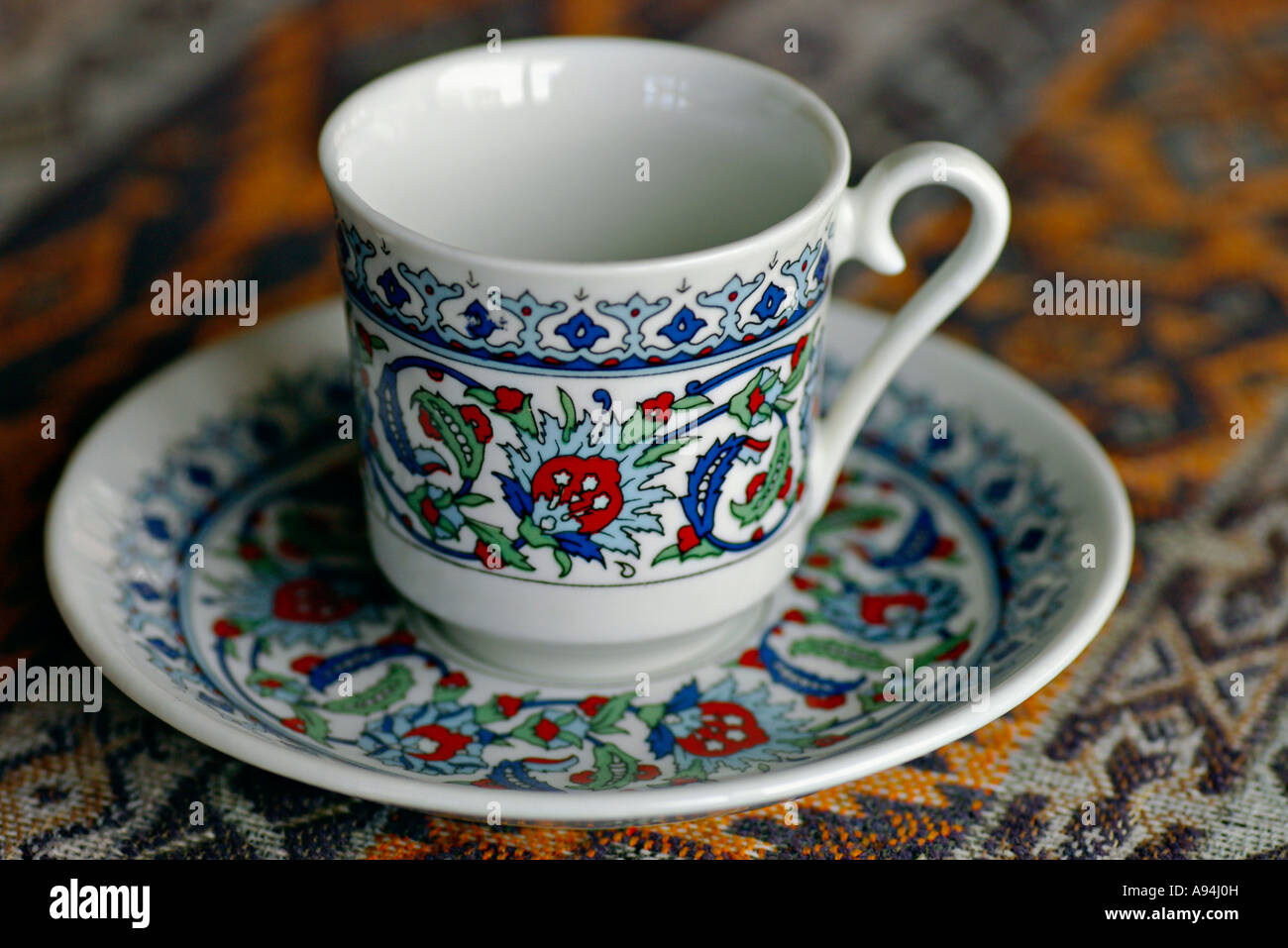 Turkish tea coffee cup and saucer Stock Photo Alamy