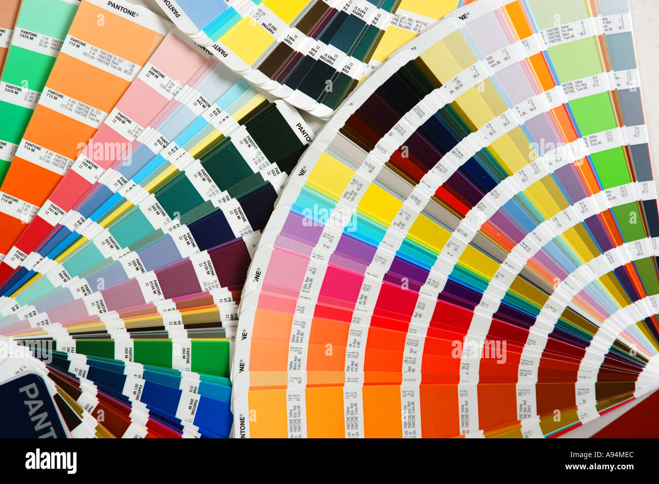 Pantone printing industry standard colour charts dsca 3070 Stock Photo