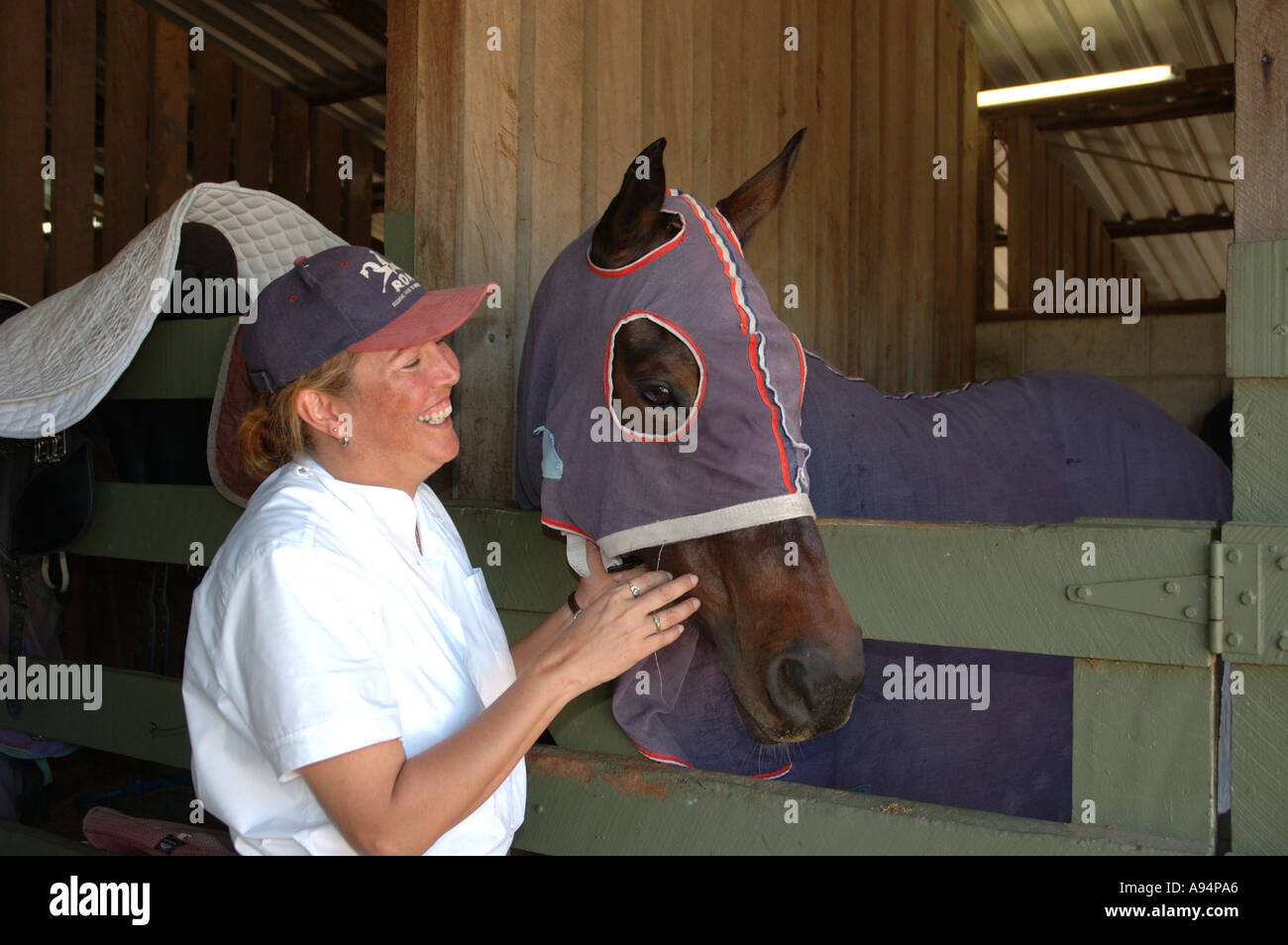 Disabled dressage rider and her mount Stock Photo - Alamy