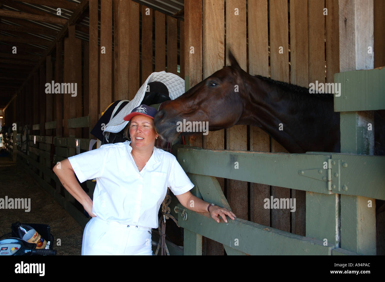 Disabled dressage rider and her mount Stock Photo - Alamy