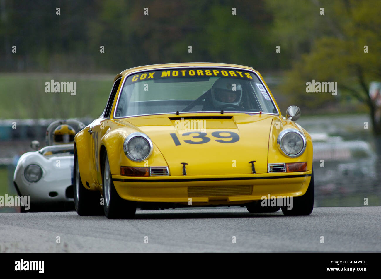Dennis Strauss races his 1970 Porsche 911 at the Vintage GT Challenge at Road America 2005 Stock Photo