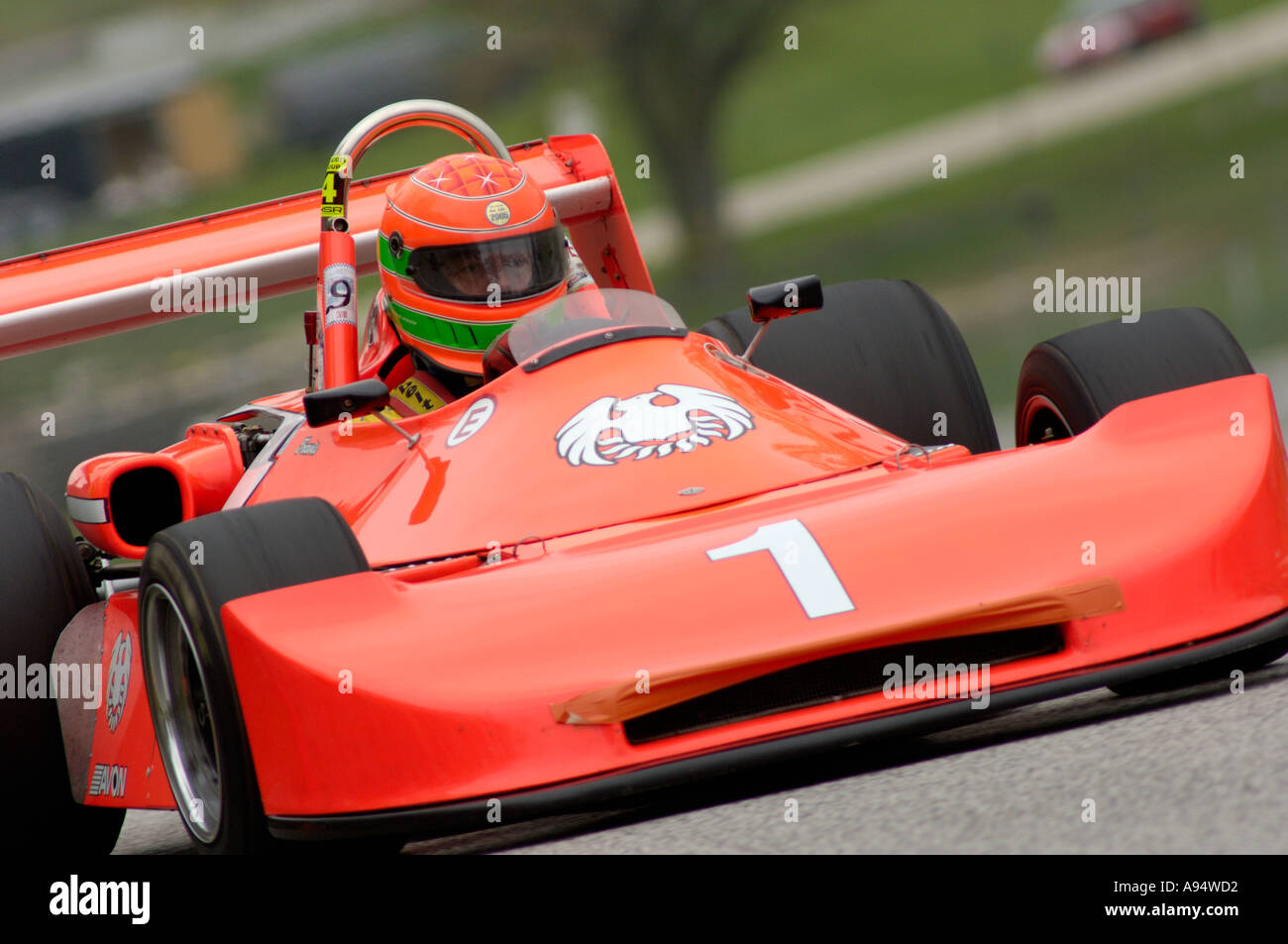 Travis Engen races his 1976 Ralt RT1 at the Vintage GT Challenge at Road America 2005 Stock Photo