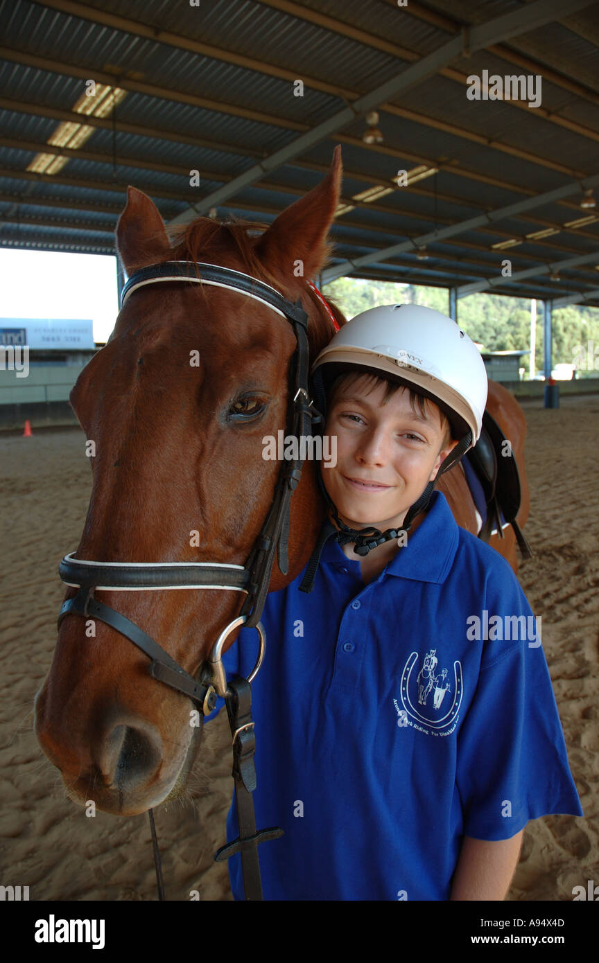 Disabled rider and his mount Stock Photo - Alamy