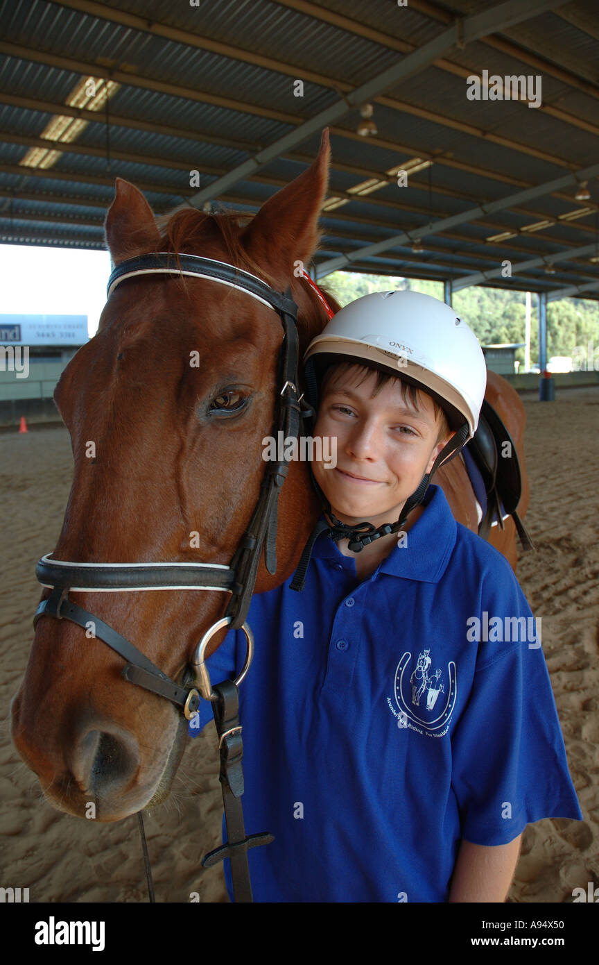 Disabled rider and his mount Stock Photo - Alamy