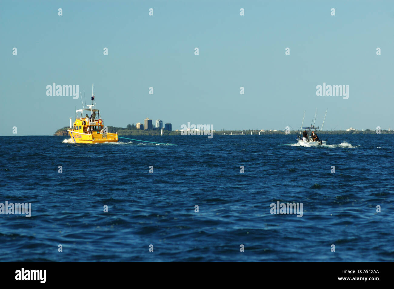 VMR Volunteer marine rescue boat rescues a broken down speedboat off ...