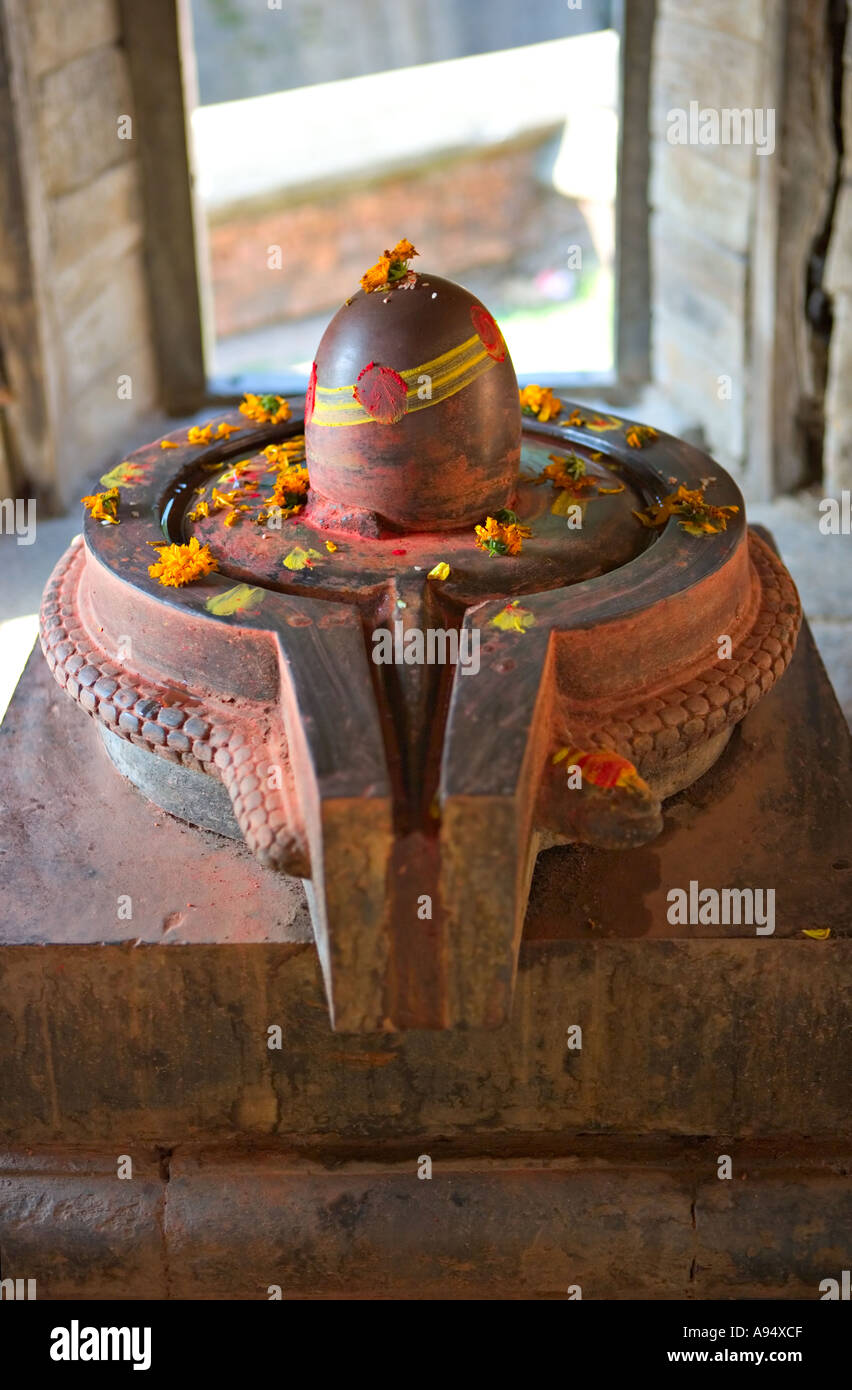 Shiva lingum in Kathmandu Stock Photo