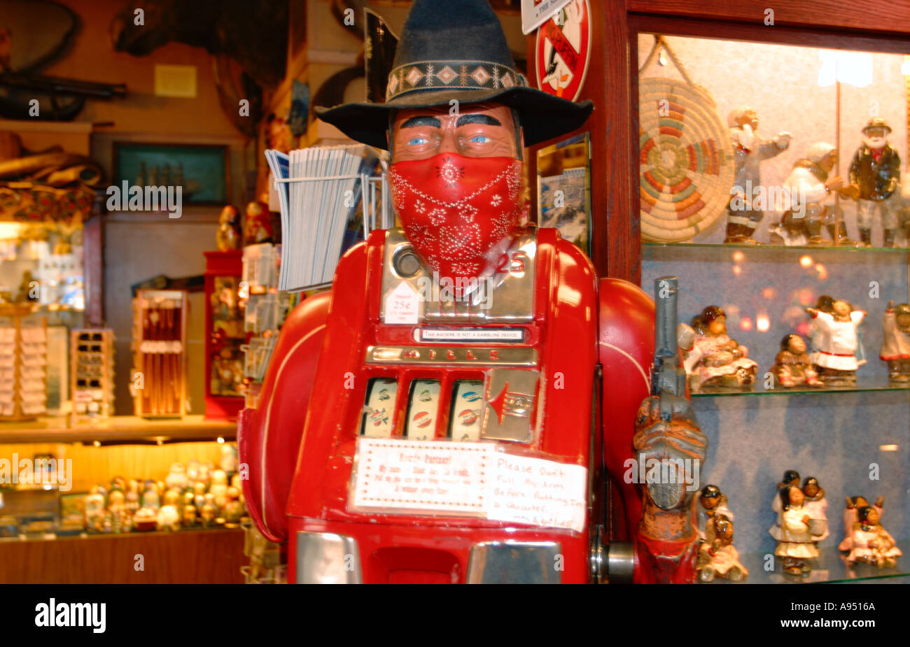 WASHINGTON Seattle Ye Olde Curiosity Shop one armed bandit display ...