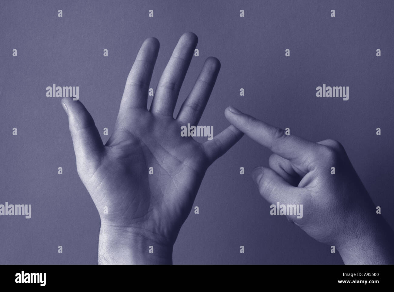 Hand Counting On Fingers Stock Photo   Alamy